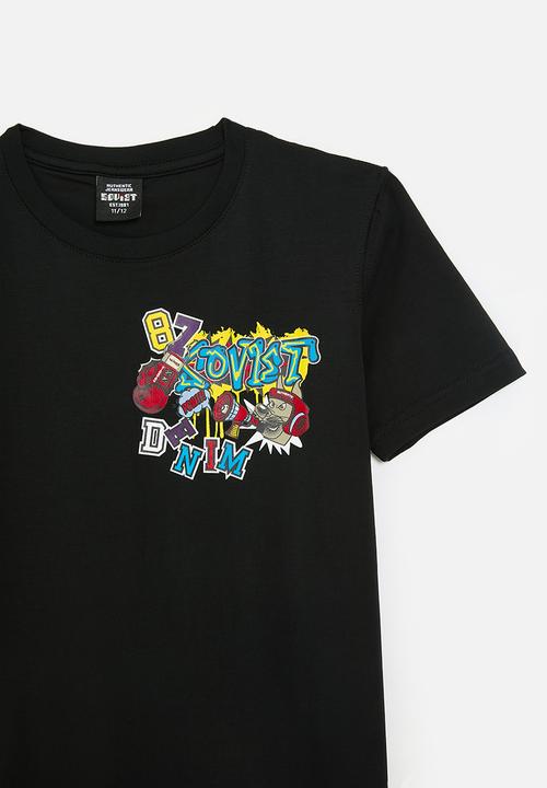 SOVIET - Boys animation fashion tee - black