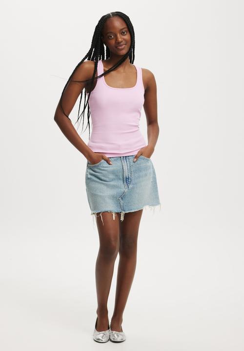 Cotton On - Byron Scoop Tank - Pink