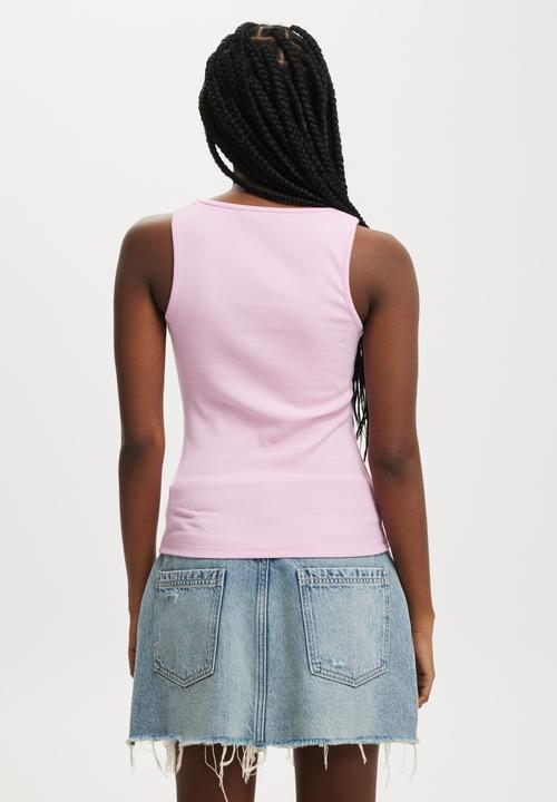 Cotton On - Byron Scoop Tank - Pink