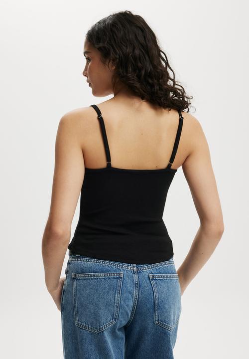 Cotton On - Byron Scoop Cami - Black