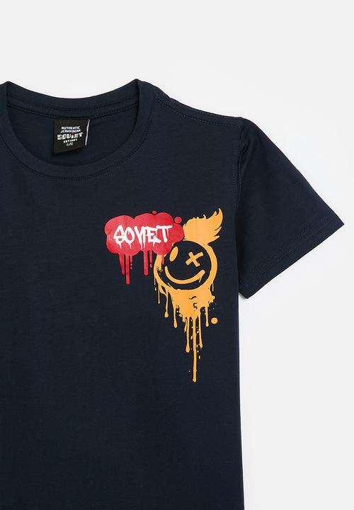 SOVIET - Boys animation fashion tee - navy