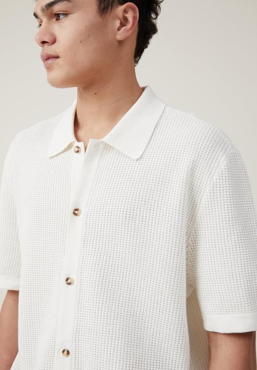 Cotton On - Pablo Short Sleeve Shirt - Vintage White
