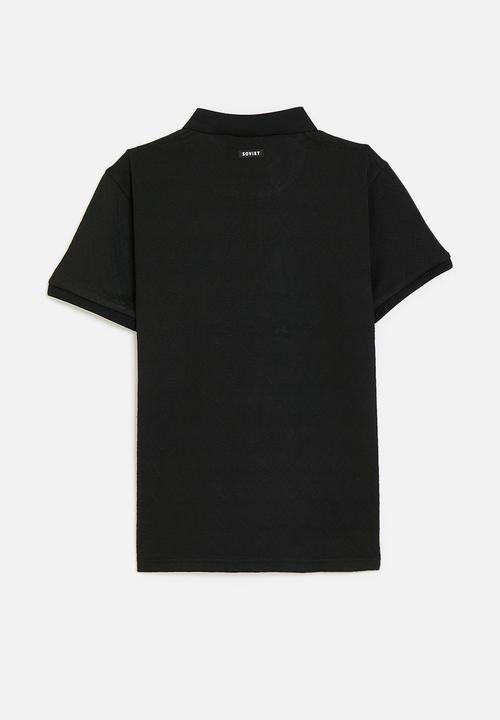 SOVIET - S/slv fashion golfer - black