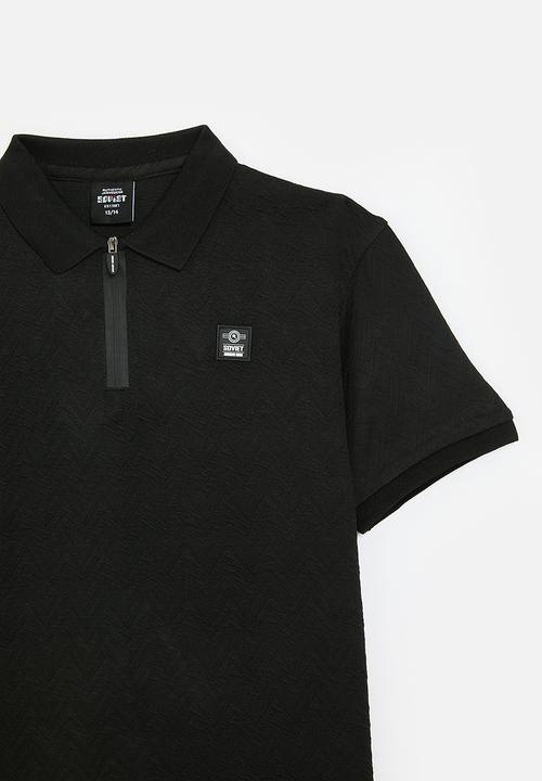 SOVIET - S/slv fashion golfer - black