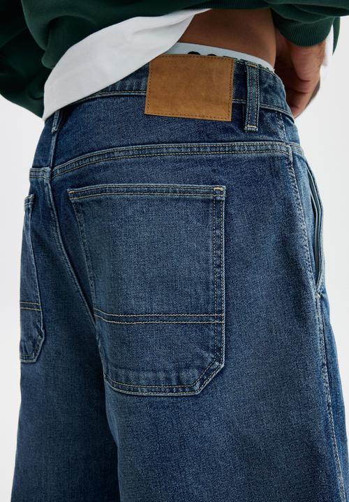Cotton On - Baggy Denim Short- Everlong Blue