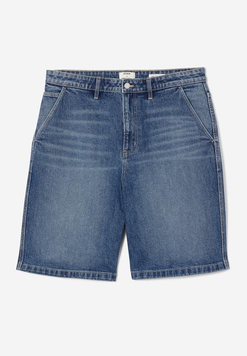 Cotton On - Baggy Denim Short- Everlong Blue