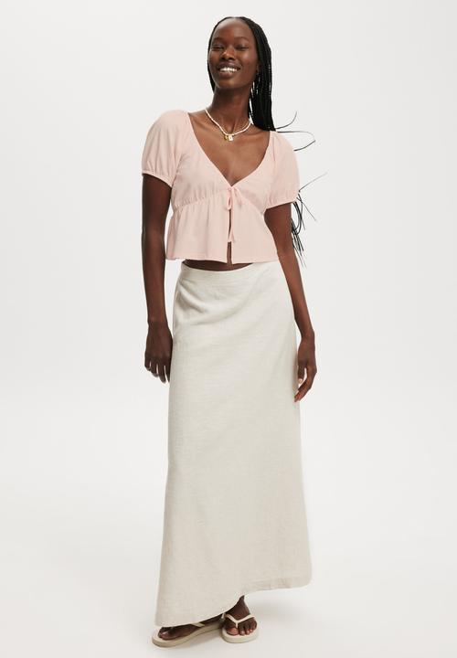 Cotton On - Haven Maxi A-Line Skirt - Neutral