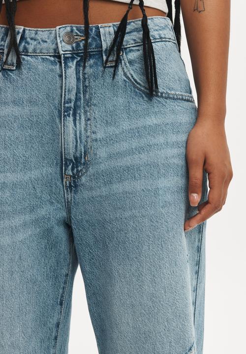 Cotton On - Super Baggy Jean - Breeze Blue Worn