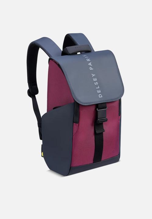 Delsey - DELSEY SECURFLAP 16" BACKPACK - Burgundy