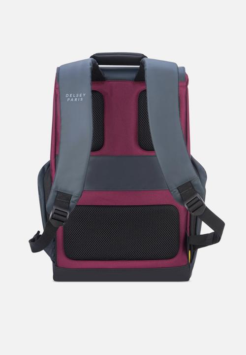 Delsey - DELSEY SECURFLAP 16" BACKPACK - Burgundy