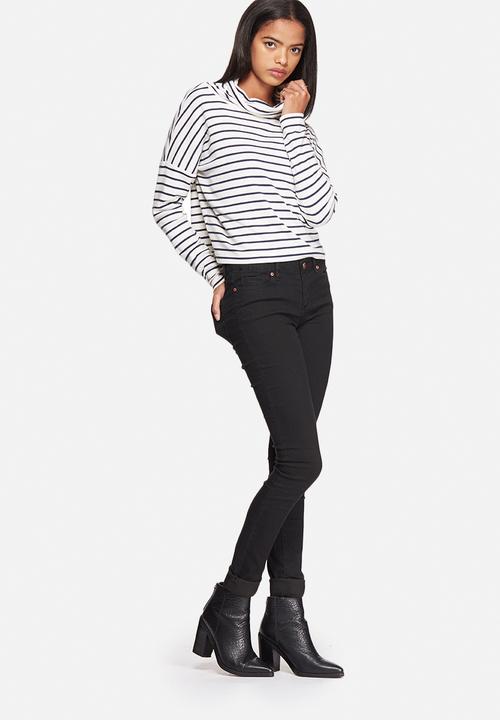 ONLY - Mia Stripe Highneck Top