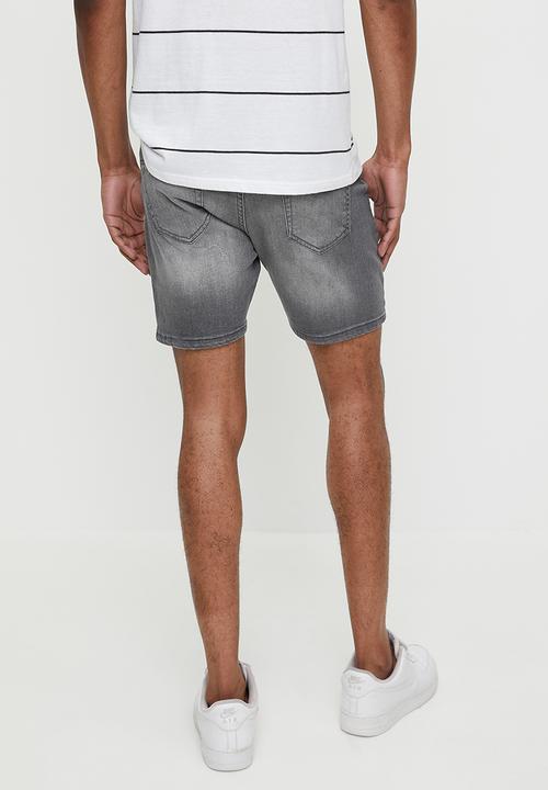 Just Organic - Danman Skinny Denim Short - Grey