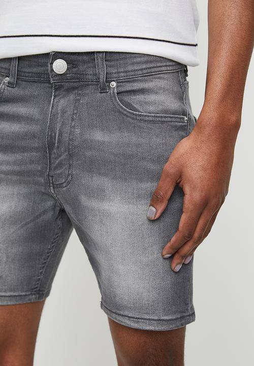Just Organic - Danman Skinny Denim Short - Grey