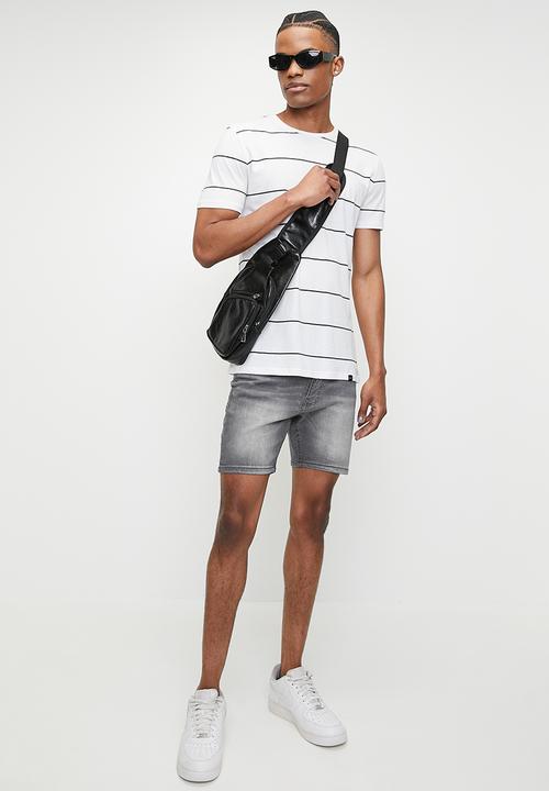Just Organic - Danman Skinny Denim Short - Grey