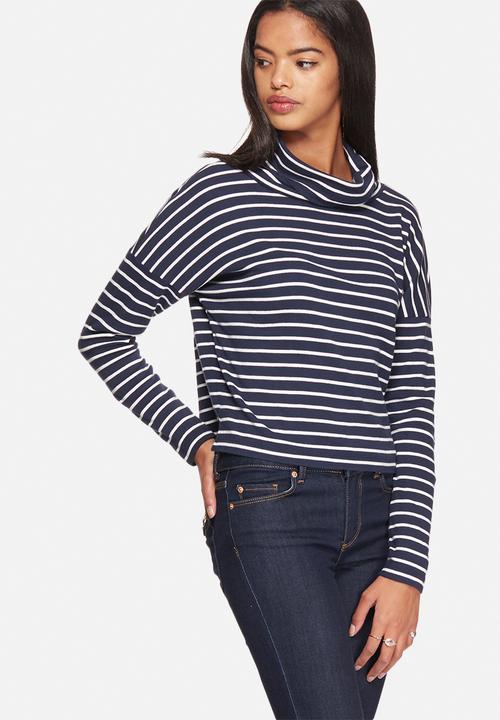 ONLY - Mia Stripe Highneck Top