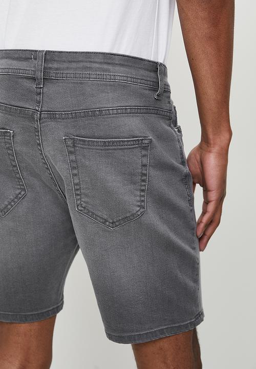 Just Organic - Malanus Slim Denim Short -  - Grey