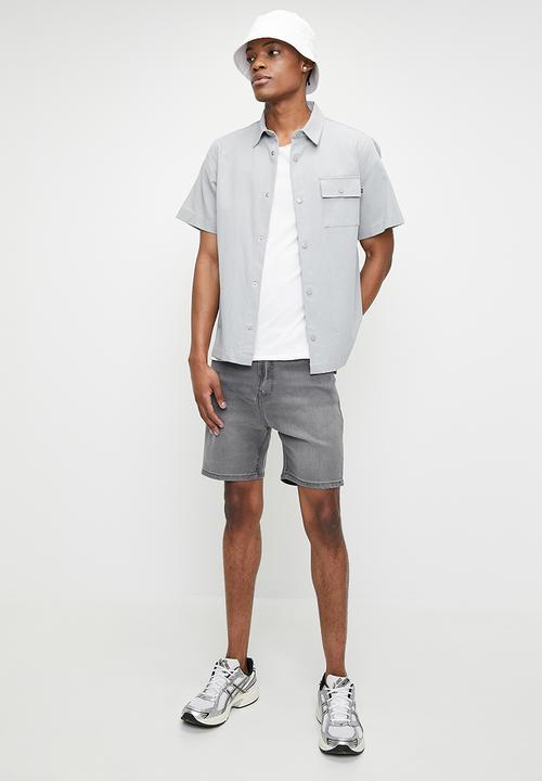 Just Organic - Malanus Slim Denim Short -  - Grey