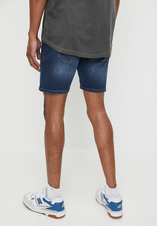 Just Organic - Danman Skinny Denim Short  - Dark Blue