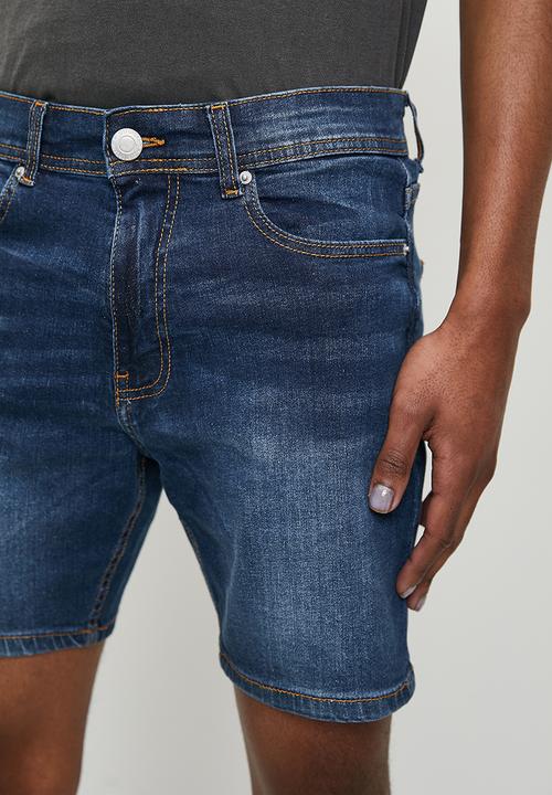 Just Organic - Danman Skinny Denim Short  - Dark Blue