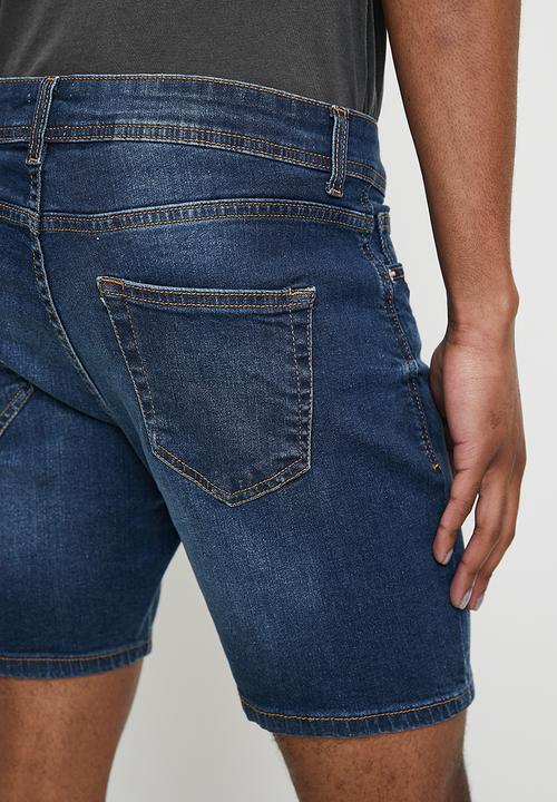 Just Organic - Danman Skinny Denim Short  - Dark Blue