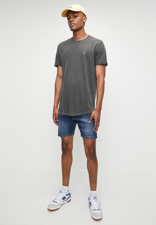 Just Organic - Danman Skinny Denim Short  - Dark Blue