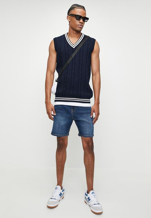 Just Organic - Malanus Slim Denim Short -  - Dark Blue