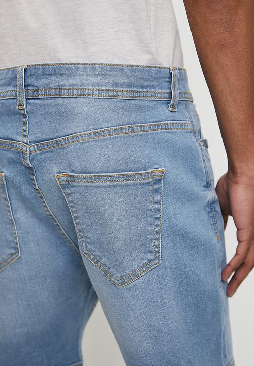 Just Organic - Malanus Slim Denim Short - Light Blue