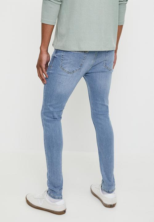 Just Organic - Spray Skinny Jeans - Light Blue