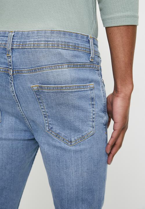 Just Organic - Spray Skinny Jeans - Light Blue