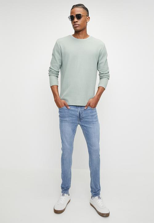 Just Organic - Spray Skinny Jeans - Light Blue
