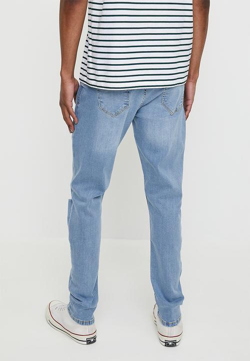 Just Organic - Skinny Rip Jeans - Light Blue