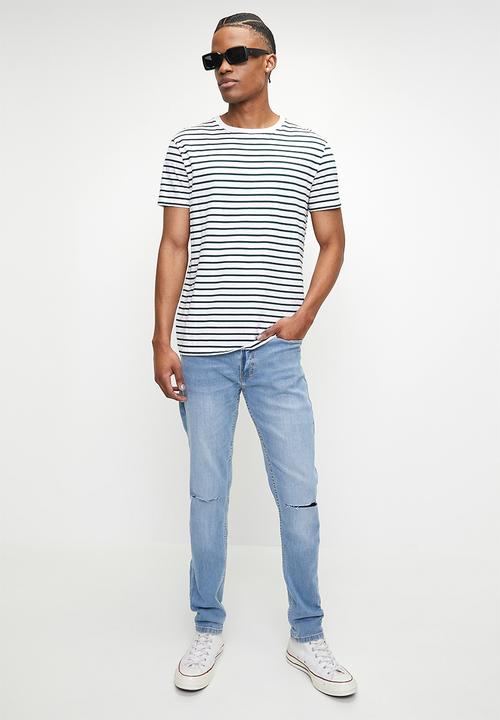 Just Organic - Skinny Rip Jeans - Light Blue