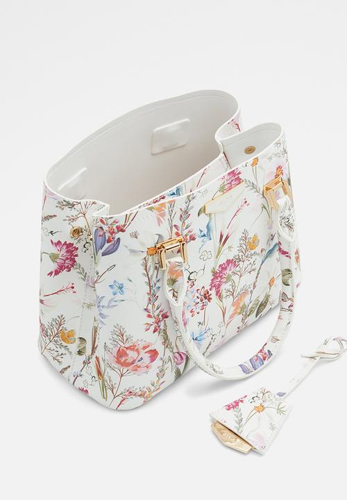 ALDO - Anneteriel  top handle bag - white floral