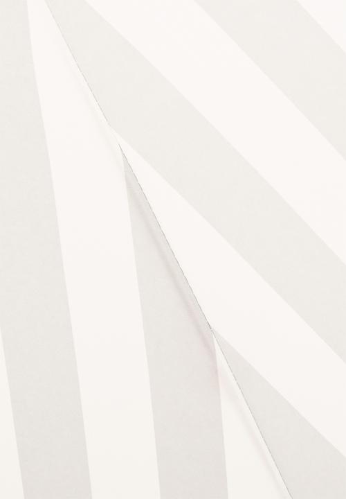 H&S - Candy stripe beach umbrella - Taupe