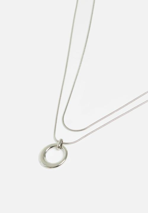 Tessa Design - Bridget circle pendant necklace - silver