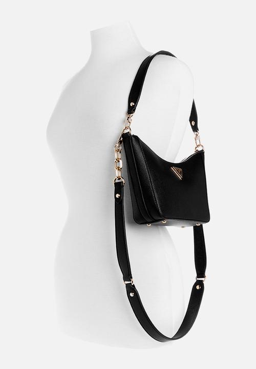 GUESS - Eco gloriana top zip shldr bag - black