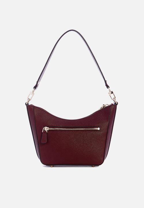 GUESS - Eco gloriana top zip shldr bag - burgundy