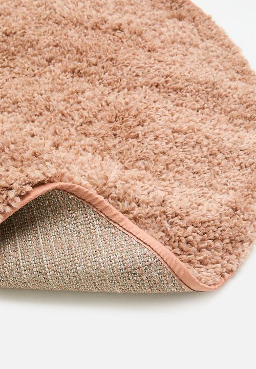 Fotakis - Shaggy round rug - coral