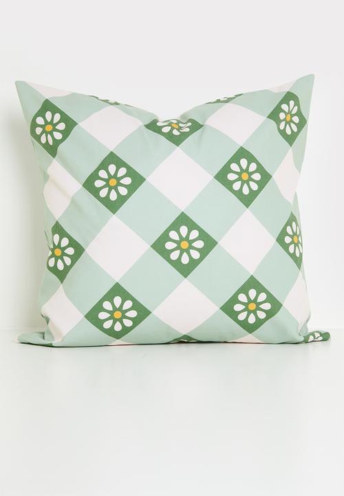 Sixth Floor - Daisy cushion cover - Green