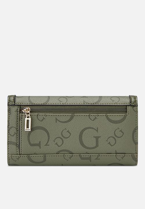 GUESS - Oakbank slg slim clutch - olive
