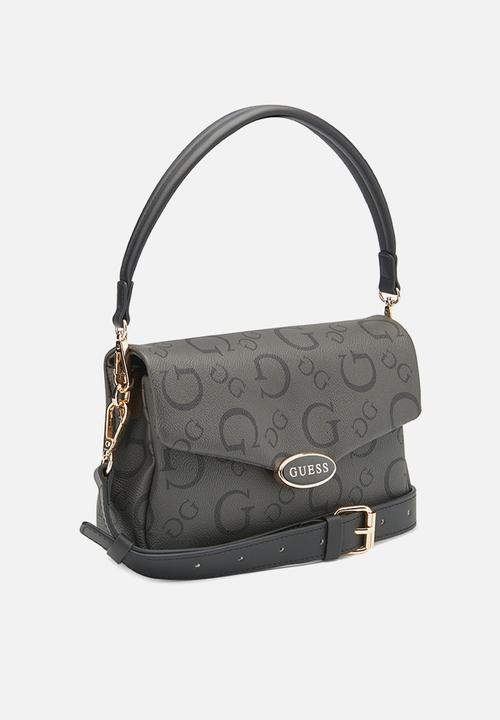GUESS - Oakbank mini crossbody flap - coal