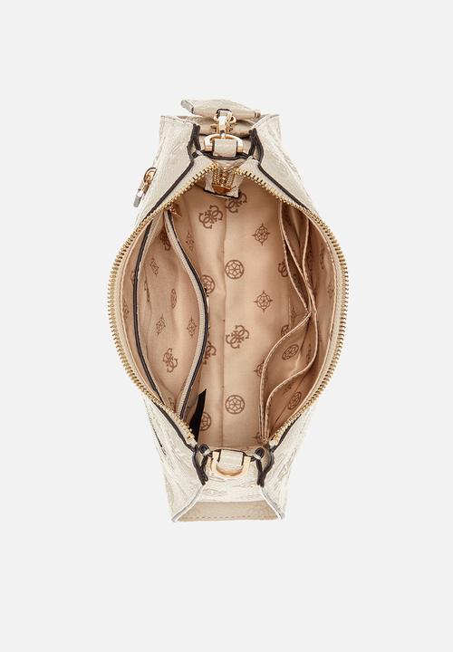 GUESS - Cresidia top zip shoulder bag - bone