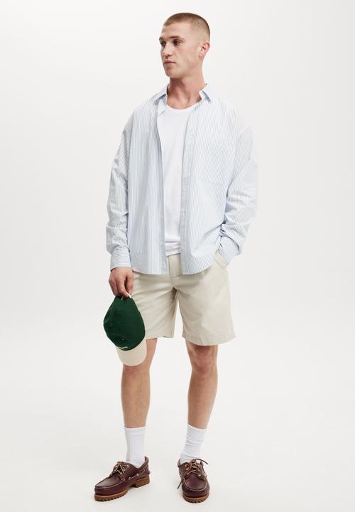 Cotton On - Twill Pleat Short - Ecru Twill