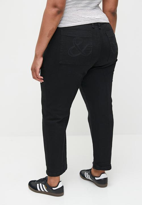 Me&B - Plus Tapered Leg Jeans - Black
