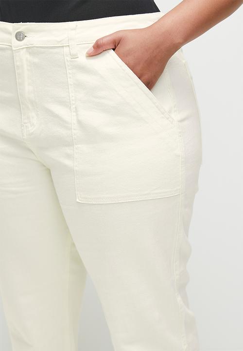 Me&B - Plus Tapered Leg Jeans - Milk
