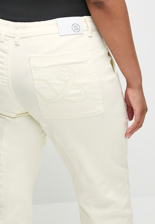 Me&B - Plus Tapered Leg Jeans - Milk