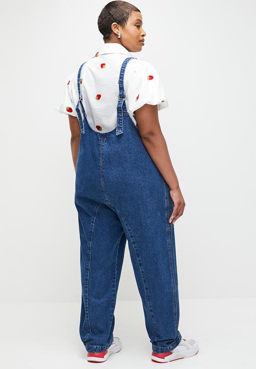 Me&B - Plus Relaxed Dungaree - Denim