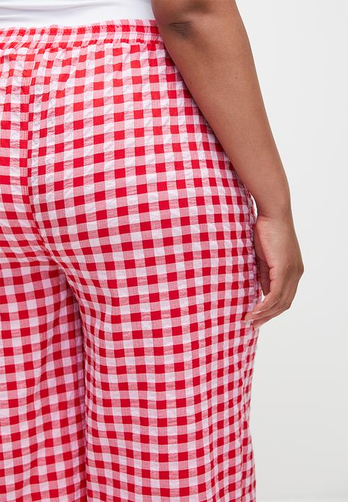 Me&B - Plus Elasticated Pant With Side Pockets - Red