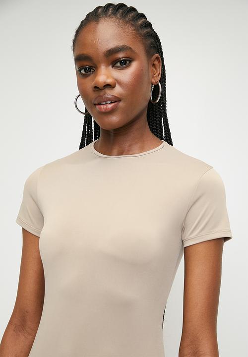 Superbalist - 2 pack T-shirt column midi dress - slate grey/ash blonde