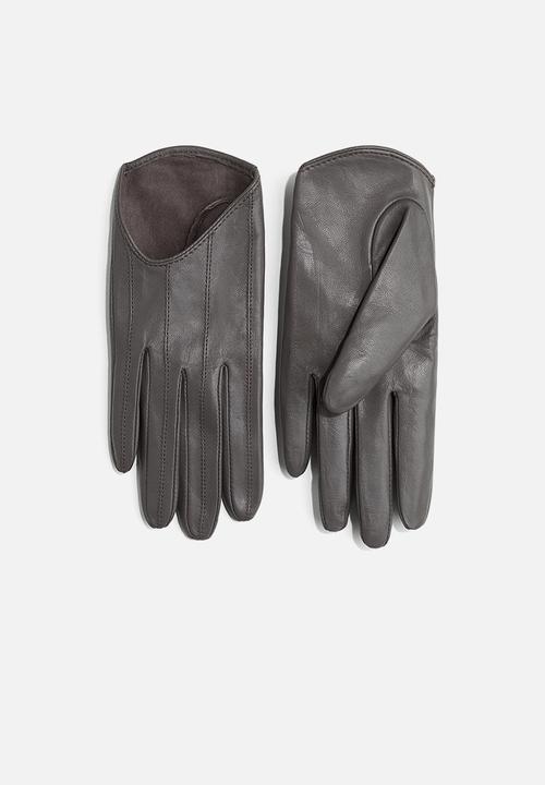 H&M - H&M Studio: Leather gloves - grey